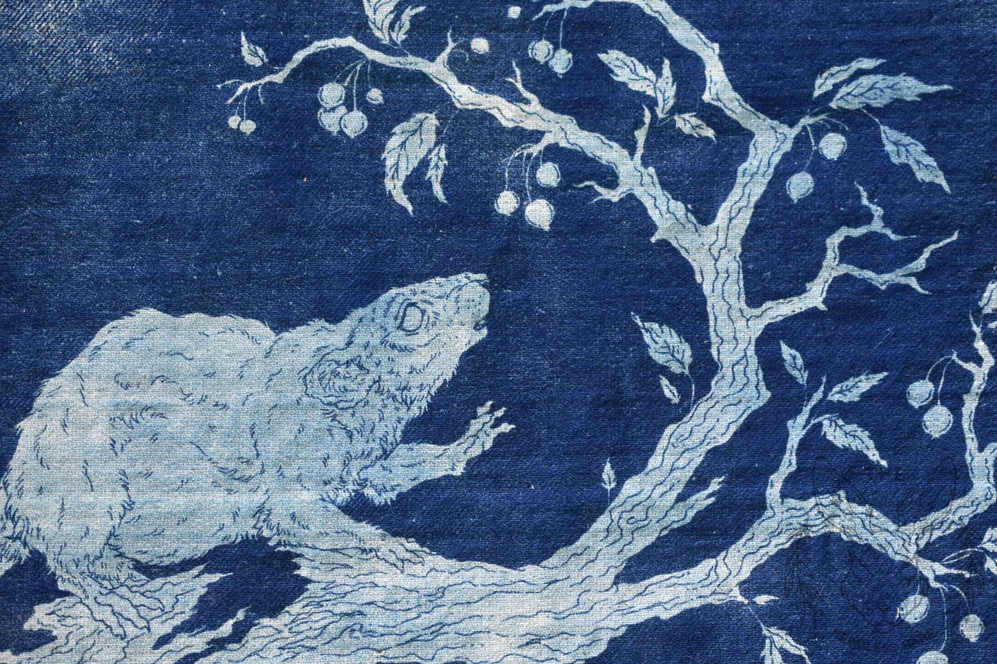 Original-Oblivion-Fabric-Cyanotype-Sun-Print-Artwork-Rat-Dead-Branches