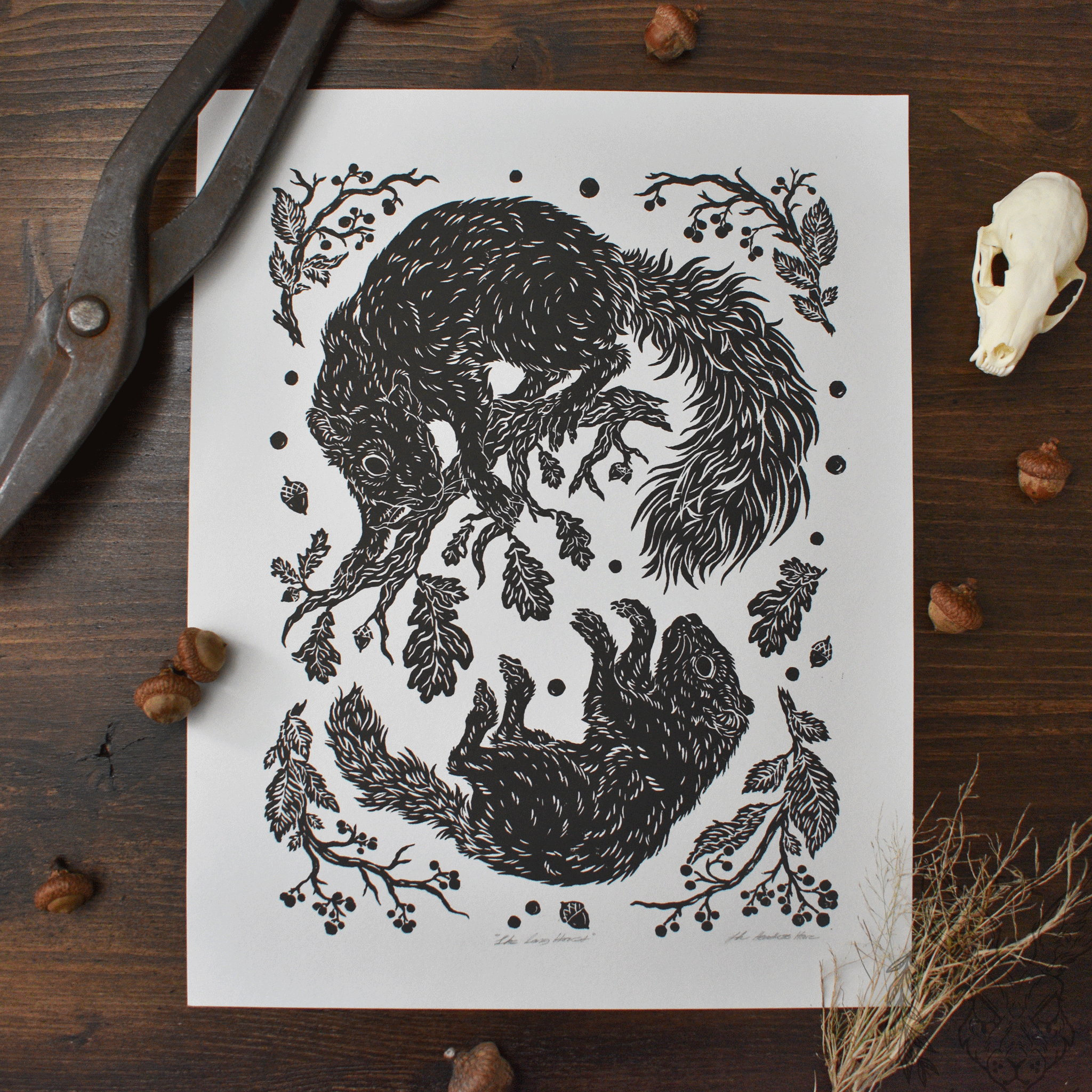 The Long Harvest' Linocut Print