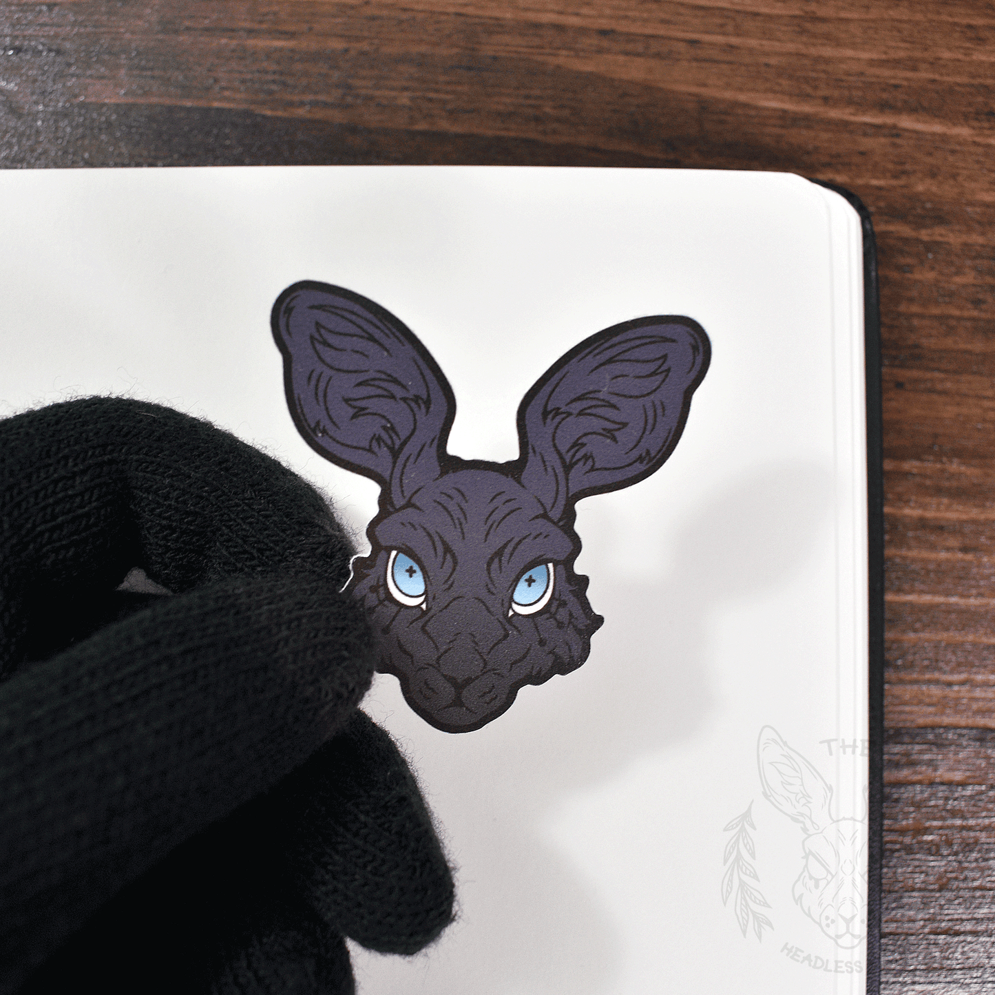 Midnight-Hare-2-Inch-Eco-Friendly-Sticker